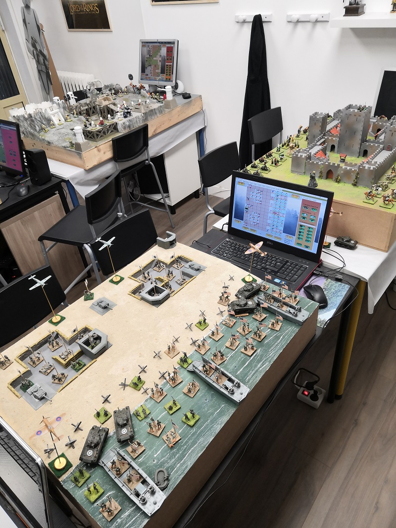 anniversaire vue de trois table de jeux