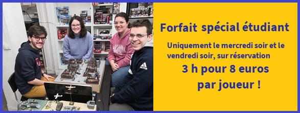tarif etudiant dans salle de jeu